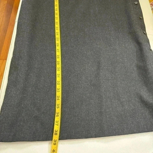 Vintage Harvé Bernard Womens side Button Black Wool jumper Dress size 10 - Picture 5 of 9